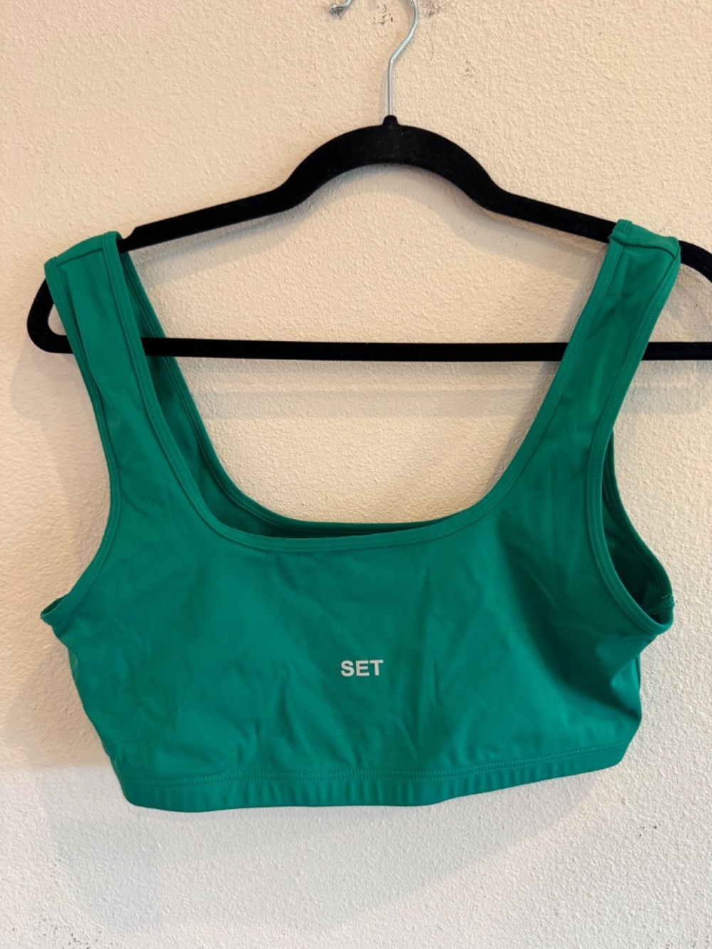 SET ACTIVE Green Sportbody Leggings and Crop Tank Top Set Large - Picture 7 of 9